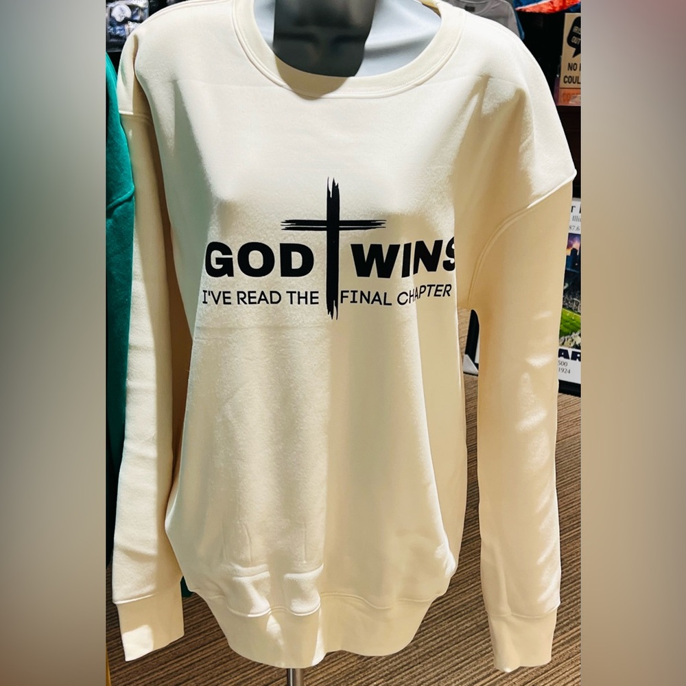 Brand New!  “God Wins” Sweatshirt